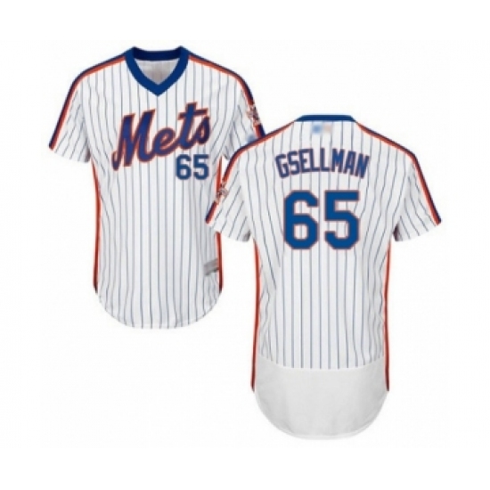 Men's New York Mets #65 Robert Gsellman White Alternate Flex Base Authentic Collection Baseball Player Jersey - Ujersey