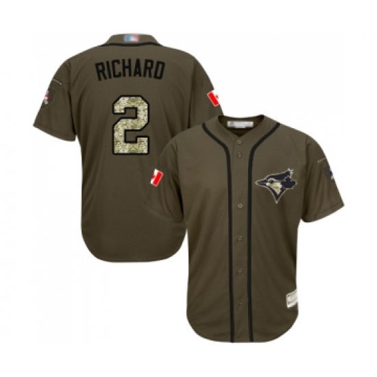 Youth Toronto Blue Jays #2 Clayton Richard Authentic Green Salute to Service Baseball Jersey - Ujersey