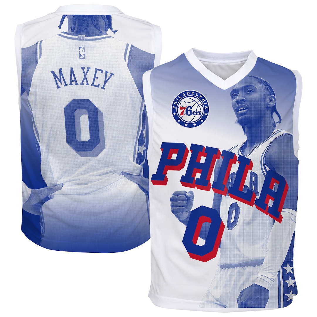 Youth Philadelphia 76ers Tyrese Maxey Outerstuff Royal Hometown Fashion Jersey - Ujersey