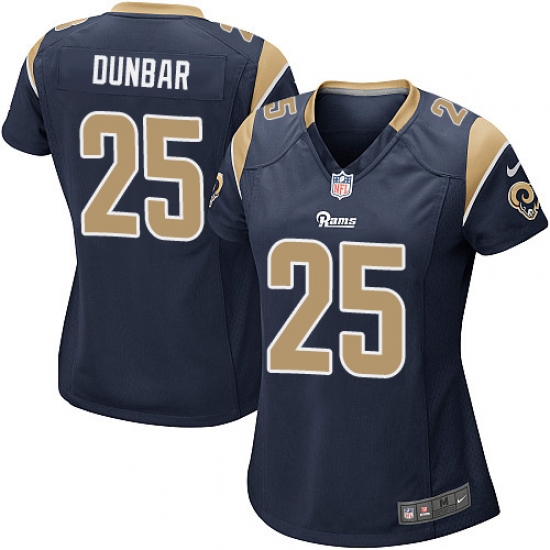 Women's Nike Los Angeles Rams #25 Lance Dunbar Game Navy Blue Team Color NFL Jersey - Ujersey