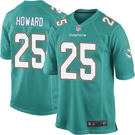Men's Nike Miami Dolphins #25 Xavien Howard Game Aqua Green Team Color NFL Jersey - Ujersey