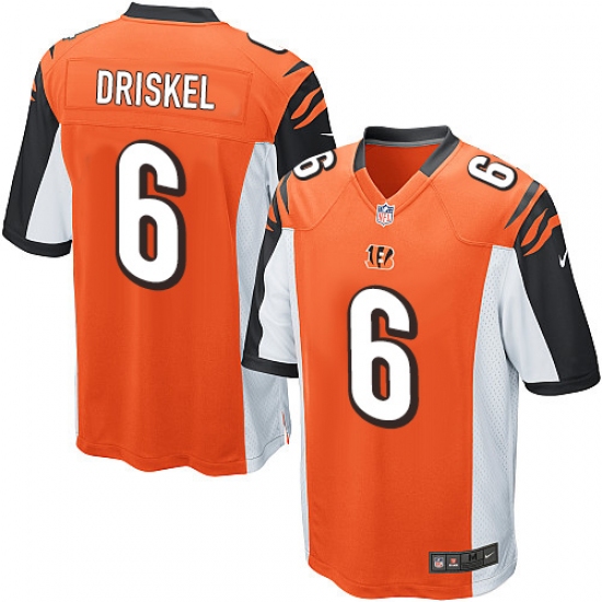 Men's Nike Cincinnati Bengals #6 Jeff Driskel Game Orange Alternate NFL Jersey - Ujersey