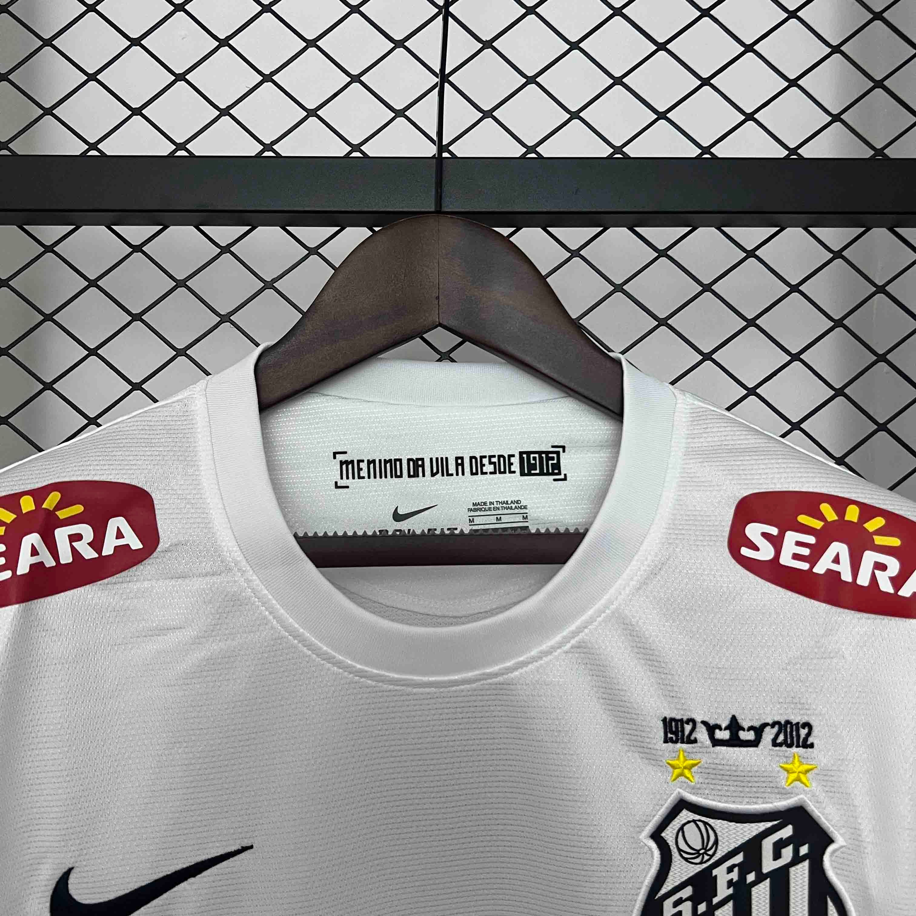Santos FC Retro Soccer Jersey Home Long Sleeve Custom Shirt 2012 - ujerseystore