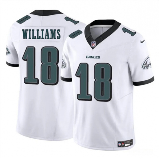 Men's Philadelphia Eagles #18 Avery Williams White 2024 New F.U.S.E. Vapor Untouchable Limited Football Stitched Jersey - Ujersey