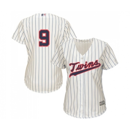 Women's Minnesota Twins #9 Marwin Gonzalez Replica Cream Alternate Cool Base Baseball Jersey - Ujersey