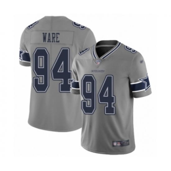 Men's Dallas Cowboys #94 DeMarcus Ware Limited Gray Inverted Legend Football Jersey - Ujersey
