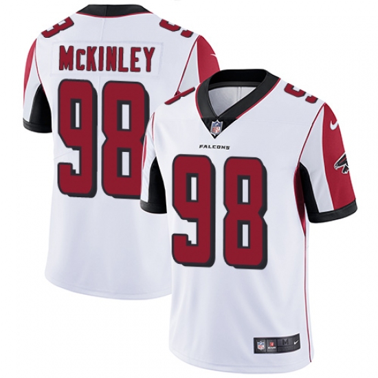 Youth Nike Atlanta Falcons #98 Takkarist McKinley Elite White NFL Jersey - Ujersey