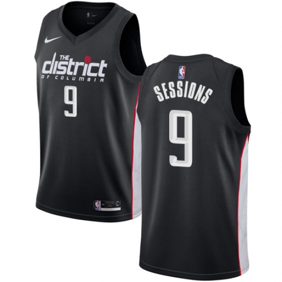 Youth Nike Washington Wizards #9 Ramon Sessions Swingman Black NBA Jersey - City Edition - Ujersey