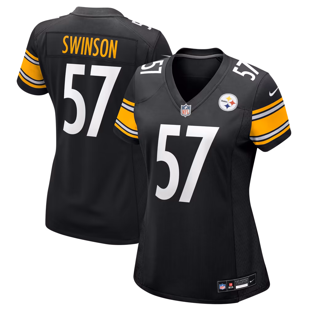 Women's Pittsburgh Steelers Bradyn Swinson Nike Black Team Game Jersey - Ujersey Shop