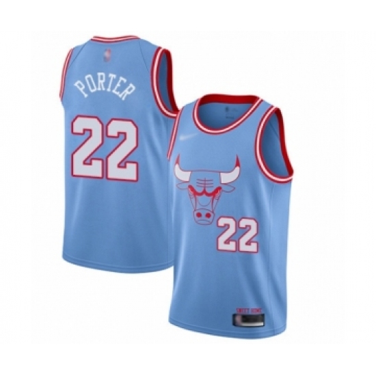 Men's Chicago Bulls #22 Otto Porter Swingman Blue Basketball Jersey - 2019 20 City Edition - Ujersey