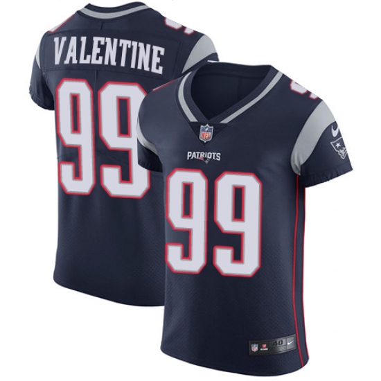 Men's Nike New England Patriots #99 Vincent Valentine Navy Blue Team Color Vapor Untouchable Elite Player NFL Jersey - Ujersey