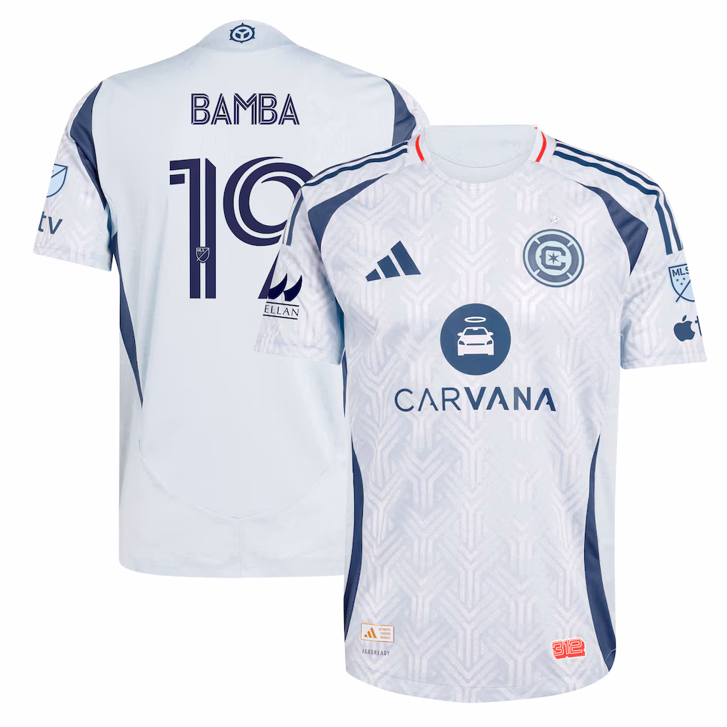 Men's Chicago Fire Jonathan Bamba adidas Light Blue 2025 The Municipal Kit Authentic Player Jersey