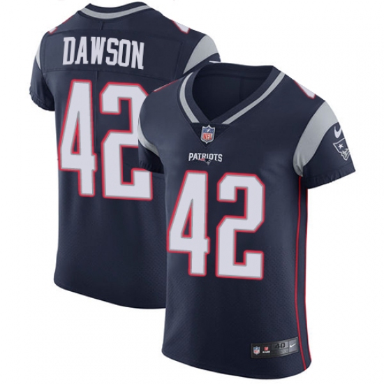 Men's Nike New England Patriots #42 Duke Dawson Navy Blue Team Color Vapor Untouchable Elite Player NFL Jersey - Ujersey