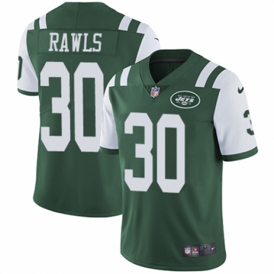 Men's Nike New York Jets #30 Thomas Rawls Green Team Color Vapor Untouchable Limited Player NFL Jersey - Ujersey