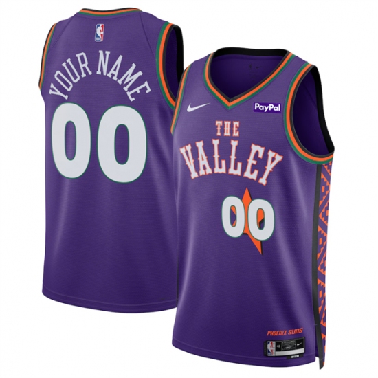 Men's Phoenix Suns Active Player Custom Purple 2024-25 City Edition Stitched Basketball Jersey - Ujersey
