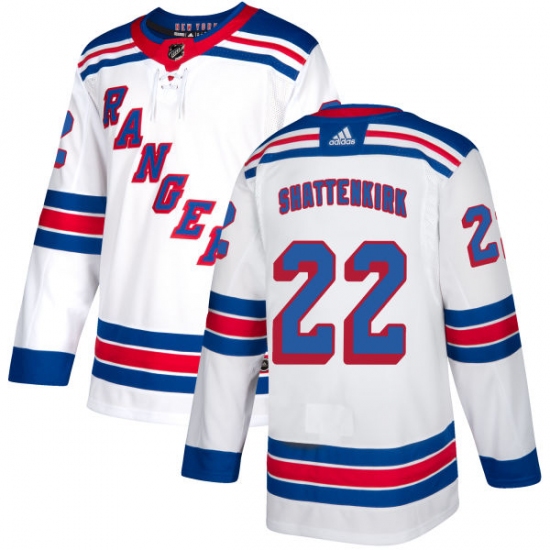 Women's Reebok New York Rangers #22 Kevin Shattenkirk Authentic White Away NHL Jersey - Ujersey