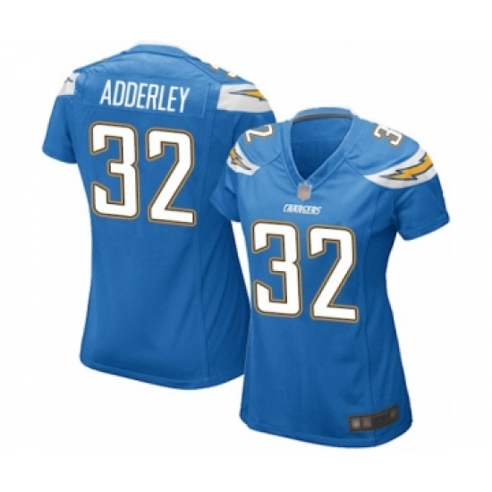 Women's Los Angeles Chargers #32 Nasir Adderley Game Electric Blue Alternate Football Jersey - Ujersey