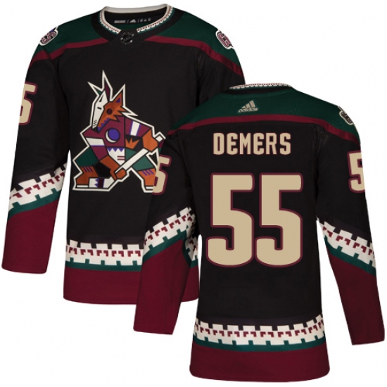 Men's Adidas Arizona Coyotes #55 Jason Demers Premier Black Alternate NHL Jersey - Ujersey