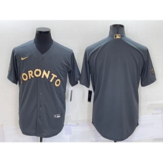 Men's Toronto Blue Jays Blank Grey 2022 All Star Stitched Cool Base Nike Jersey - Ujersey