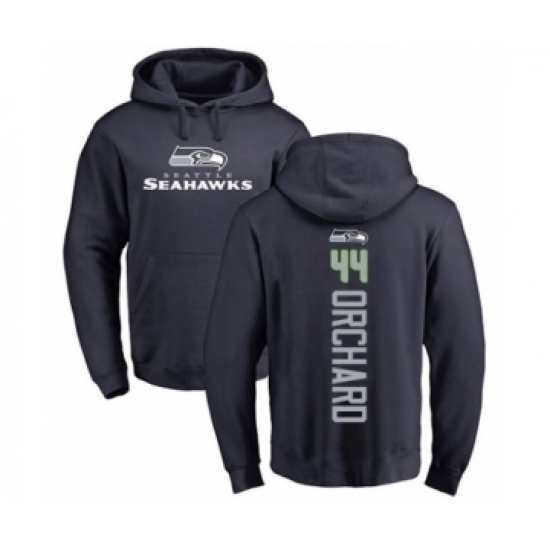Football Seattle Seahawks #44 Nate Orchard Navy Blue Backer Pullover Hoodie - Ujersey