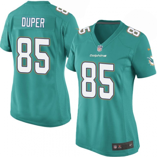Women's Nike Miami Dolphins #85 Mark Duper Game Aqua Green Team Color NFL Jersey - Ujersey