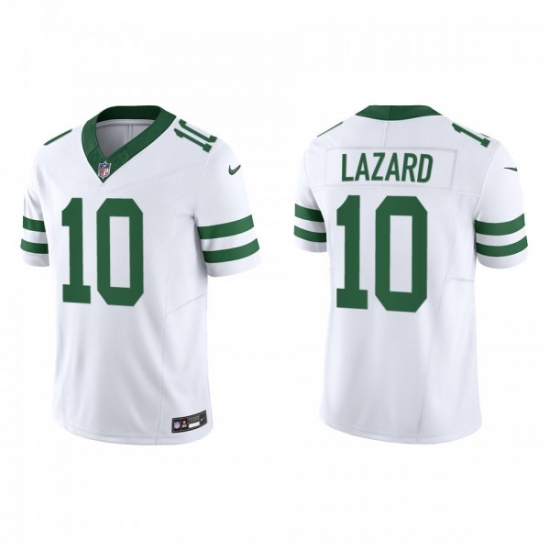 Men's Nike New York Jets #10 Allen Lazard White 2023 F.U.S.E. Vapor Limited Throwback Stitched Football Jersey - Ujersey
