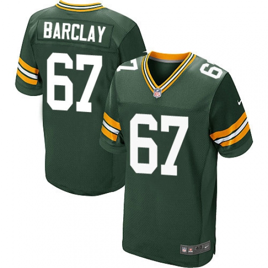 Men's Nike Green Bay Packers #67 Don Barclay Elite Green Team Color NFL Jersey - Ujersey