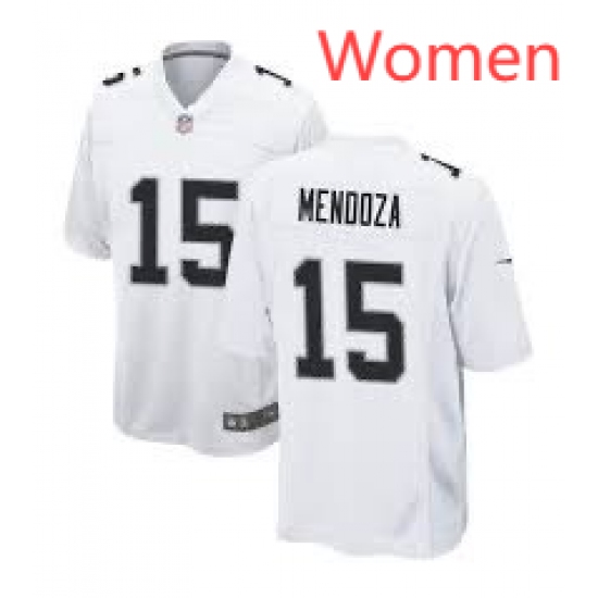 Women Las Vegas Raiders #15 Fernando Mendoza White Vapor Limited Stitched Jersey - Ujersey