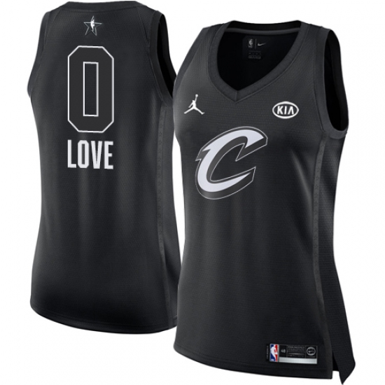 Women's Nike Jordan Cleveland Cavaliers #0 Kevin Love Swingman Black 2018 All-Star Game NBA Jersey - Ujersey