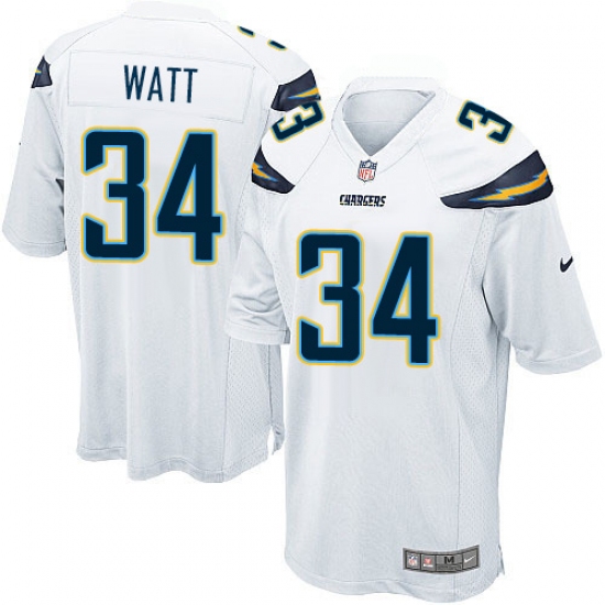 Men's Nike Los Angeles Chargers #34 Derek Watt Game White NFL Jersey - Ujersey