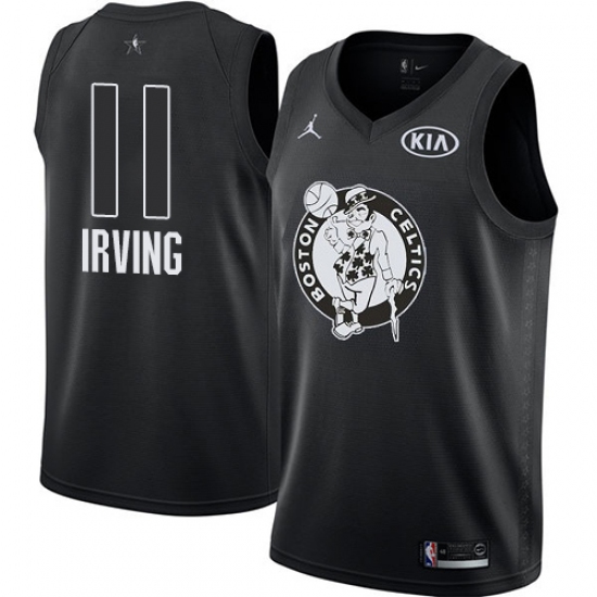 Youth Nike Jordan Boston Celtics #11 Kyrie Irving Swingman Black 2018 All-Star Game NBA Jersey - Ujersey