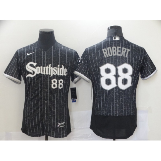 Men's Chicago White Sox #88 Luis Robert Authentic Black Fashion Baseball Jersey - Ujersey