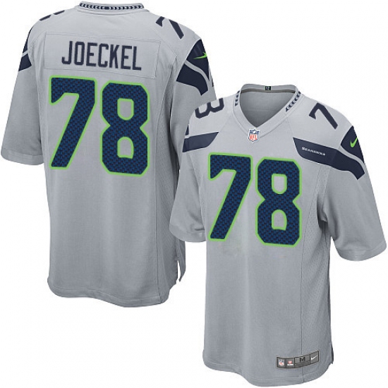 Men's Nike Seattle Seahawks #78 Luke Joeckel Game Grey Alternate NFL Jersey - Ujersey