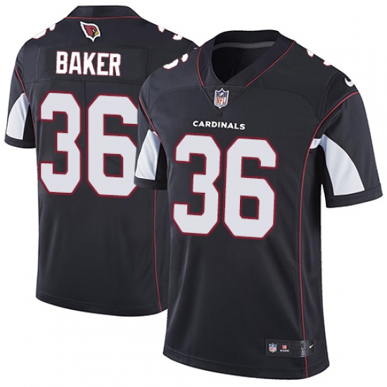 Men's Nike Arizona Cardinals #36 Budda Baker Black Alternate Vapor Untouchable Limited Player NFL Jersey - Ujersey