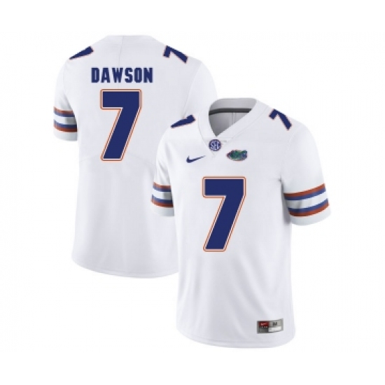 Florida Gators 7 Duke Dawson White College Football Jersey - Ujersey