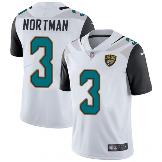 Youth Nike Jacksonville Jaguars #3 Brad Nortman White Vapor Untouchable Limited Player NFL Jersey - Ujersey