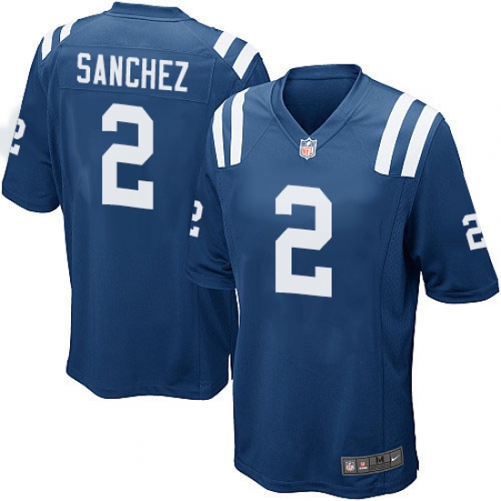 Men's Nike Indianapolis Colts #2 Rigoberto Sanchez Game Royal Blue Team Color NFL Jersey - Ujersey