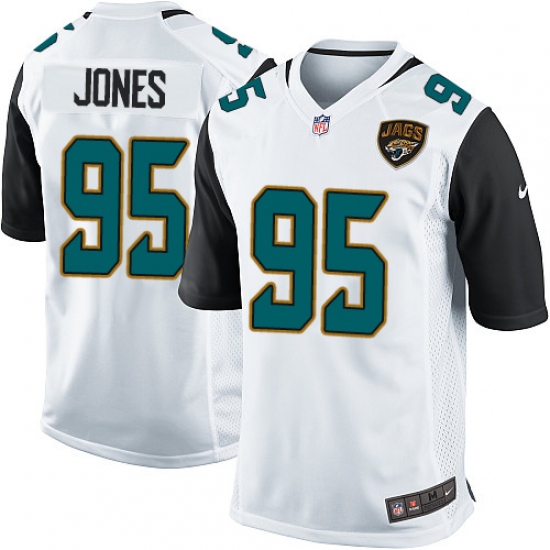 Men's Nike Jacksonville Jaguars #95 Abry Jones Game White NFL Jersey - Ujersey