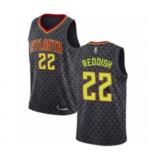 Women's Atlanta Hawks #22 Cam Reddish Authentic Black Basketball Jersey - Icon Edition - Ujersey