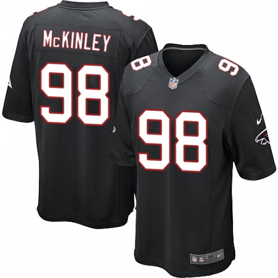 Men's Nike Atlanta Falcons #98 Takkarist McKinley Game Black Alternate NFL Jersey - Ujersey