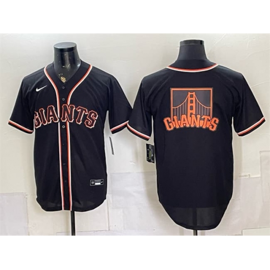 Men's San Francisco Giants Team Big Logo 2026 Fashion Replica Black Out Stitched Baseball Jersey - Ujersey
