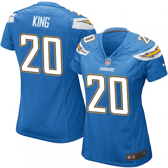 Women's Nike Los Angeles Chargers #20 Desmond King Game Electric Blue Alternate NFL Jersey - Ujersey