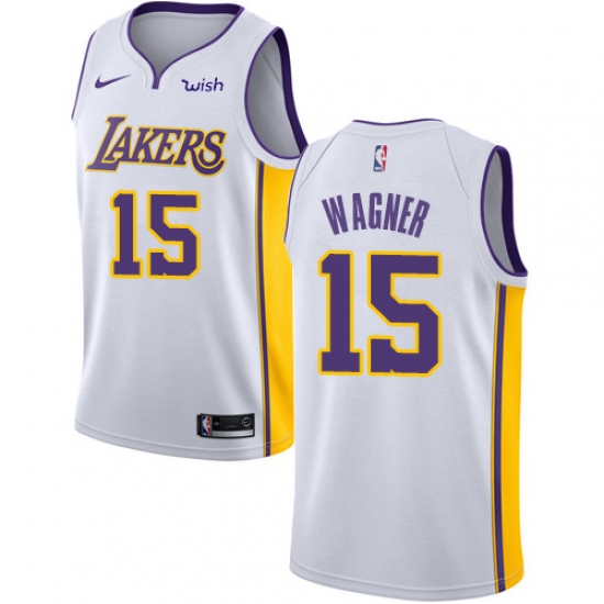 Youth Nike Los Angeles Lakers #15 Moritz Wagner Swingman White NBA Jersey - Association Edition - Ujersey