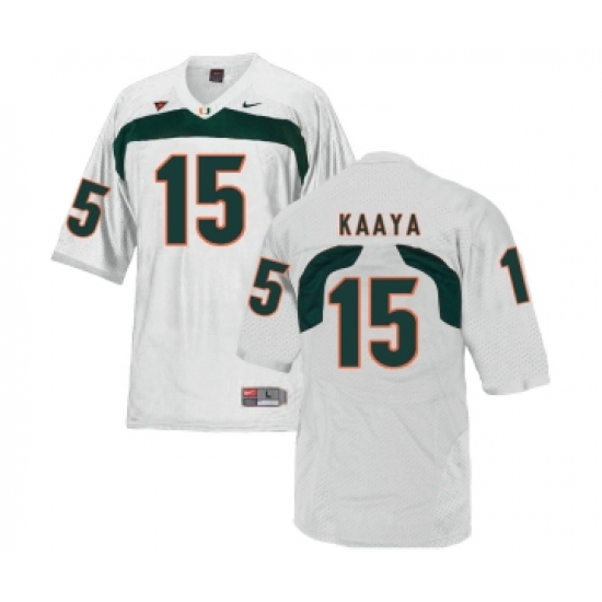 Miami Hurricanes 15 Brad Kaaya White College Football Jersey - Ujersey