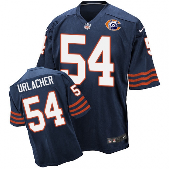Men's Nike Chicago Bears #54 Brian Urlacher Elite Navy Blue Throwback NFL Jersey - Ujersey