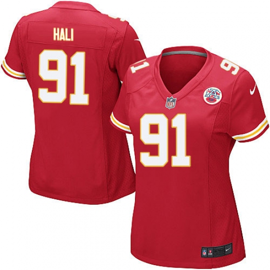 Women's Nike Kansas City Chiefs #91 Tamba Hali Game Red Team Color NFL Jersey - Ujersey