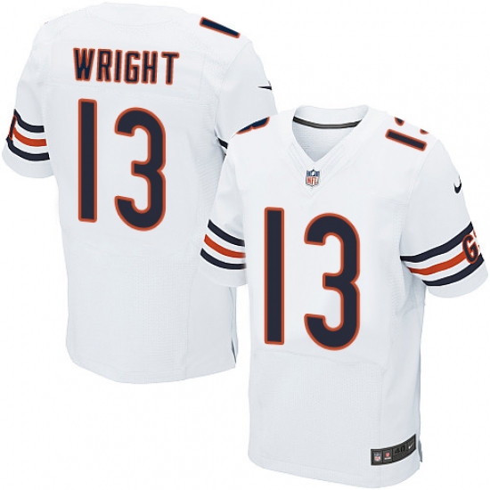 Men's Nike Chicago Bears #13 Kendall Wright Elite White NFL Jersey - Ujersey