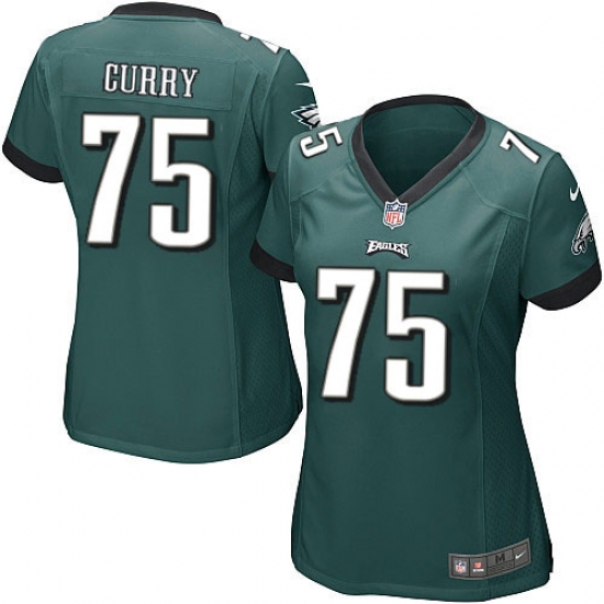 Women's Nike Philadelphia Eagles #75 Vinny Curry Game Midnight Green Team Color NFL Jersey - Ujersey