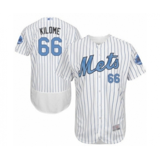 Men's New York Mets #66 Franklyn Kilome Authentic White 2016 Father's Day Fashion Flex Base Baseball Player Jersey - Ujersey