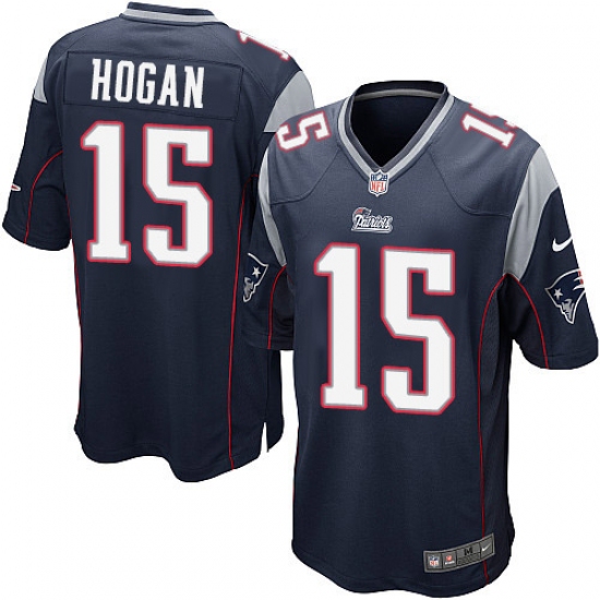 Men's Nike New England Patriots #15 Chris Hogan Game Navy Blue Team Color NFL Jersey - Ujersey
